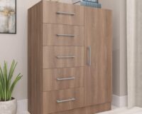 COMODA MIAMI 5 GAVETAS C/SAPATEIRA