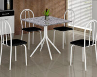 MESA TUBULAR 0,70cm ( ganito ) c/ 4 CADEIRAS FINAS