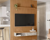 PAINEL HOME RIPADO MODULAR c/ BANCADA E PRATELEIRA - 1,80m