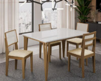 MESA SAFIRA 1,30m c/ 4 CADEIRAS