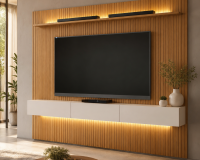 PAINEL HOME CURITIBA C/ FILA LED DUPLA E NICHO  2,24m