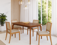 MESA FICUS 1,30m C/ 4 CADEIRAS BURITI