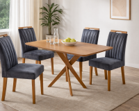 MESA CACAU 1,30M C/ 4 CADEIRAS