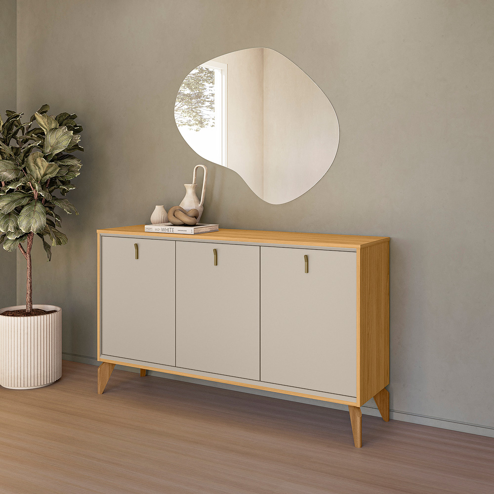 Linea - Buffet 1.4 - Tauari e Off White - Ambiente Perspectiva - E-Commerce