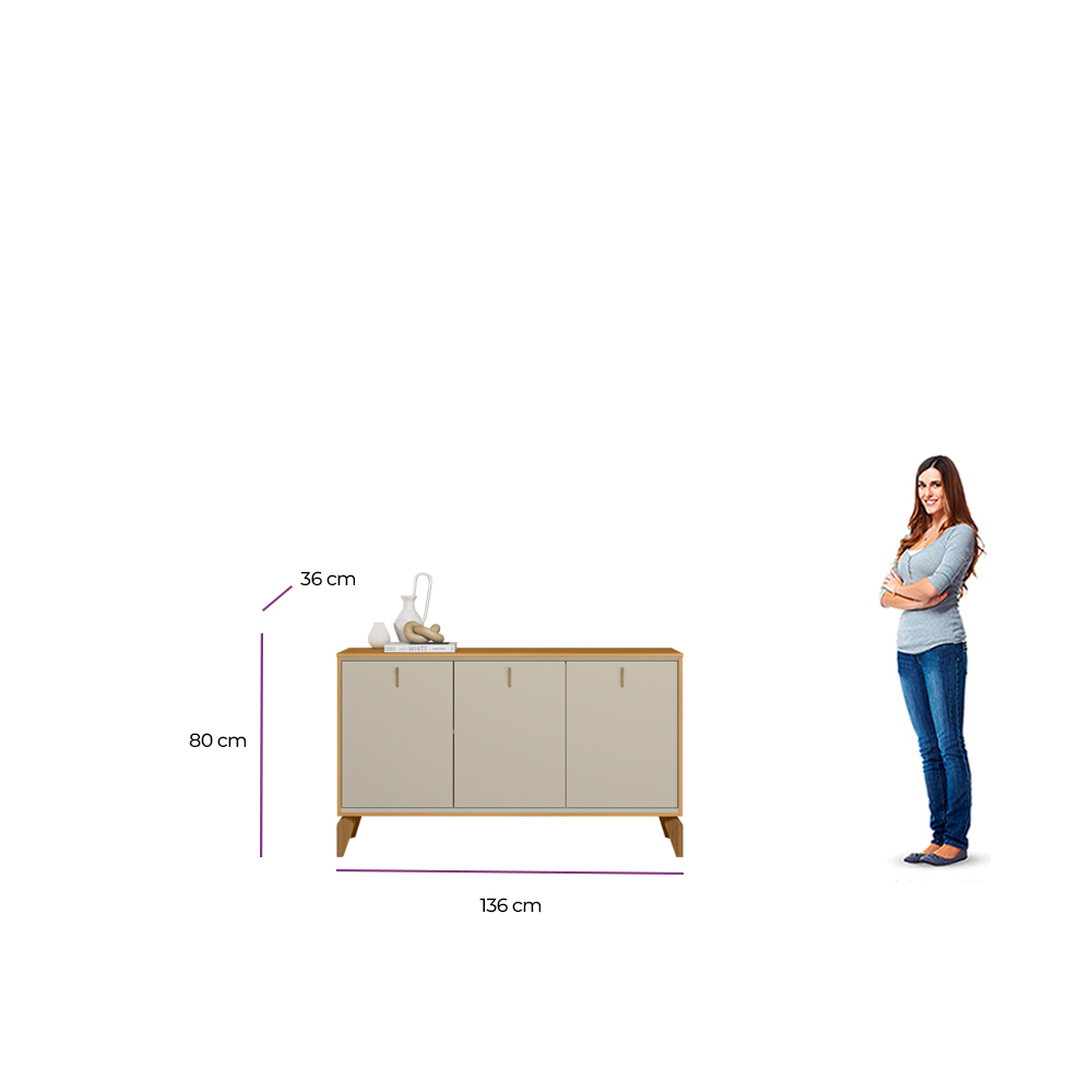 Linea - Buffet 1.4 - Tauari e Off White - Humanizada
